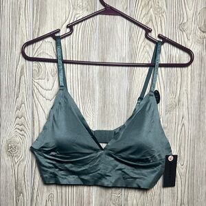 Danskin Green/Teal Wireless Bra Intimates Ribbed Size Xl NWT